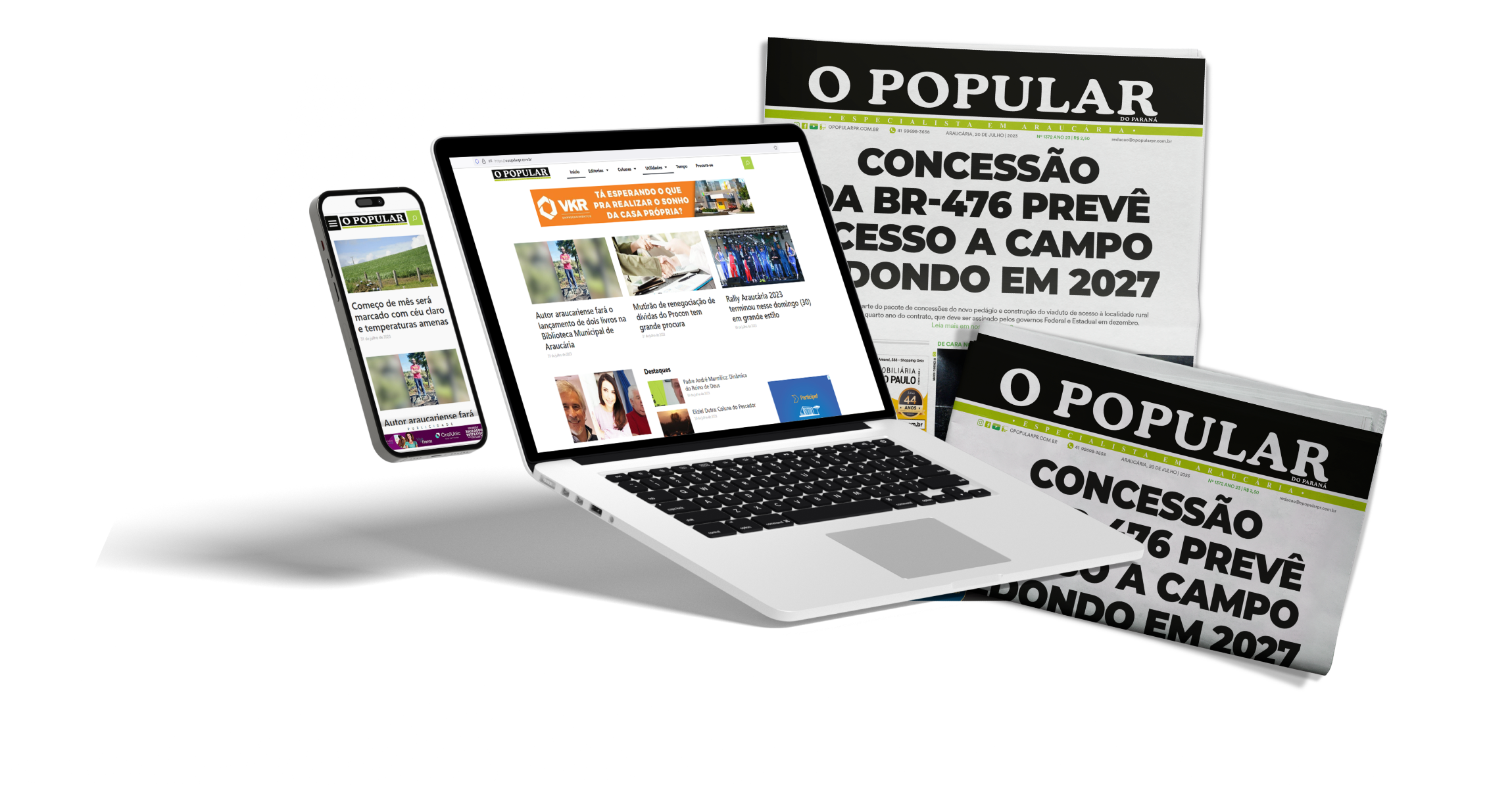 Mockup Jornal O Popular